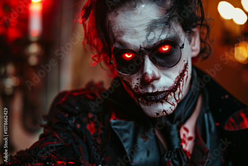 Halloween carnival mask designed with generative ai image