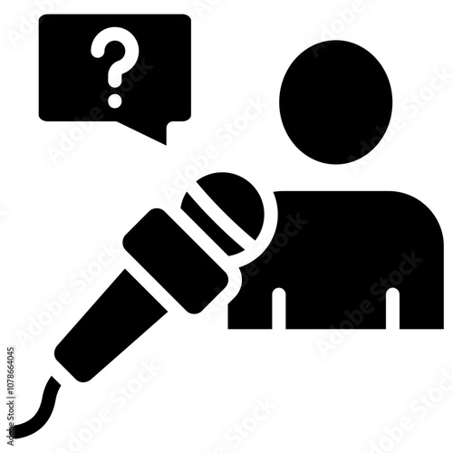 Media Interview Icon For Design Element