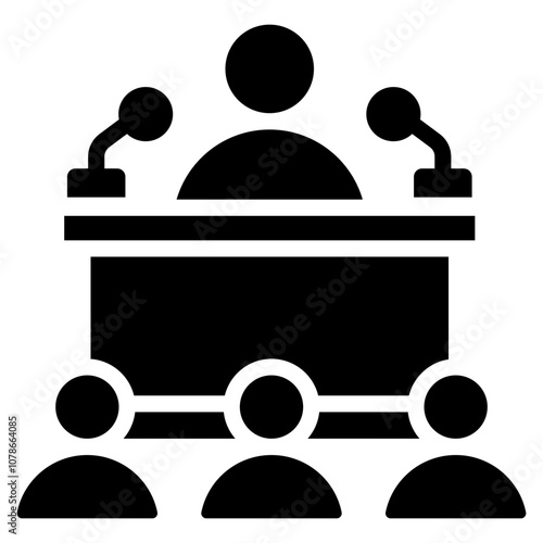 Press Conference Icon For Design Element