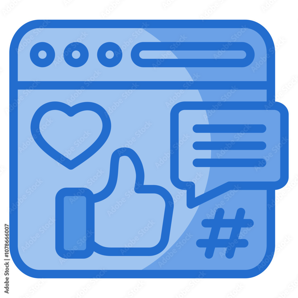 Social Media Outreach Icon For Design Element Social Media Outreach Icon For Design Element