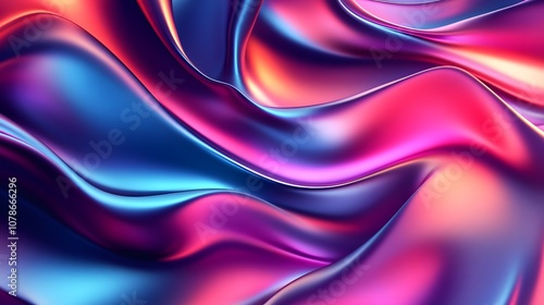 Vibrant Satin Waves in Purple and Pink