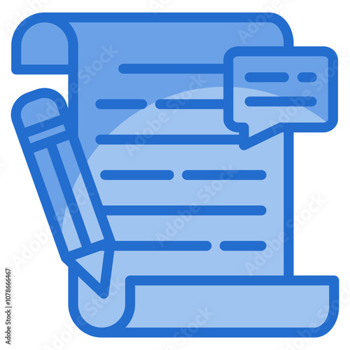 Speech Writing Icon For Design Element