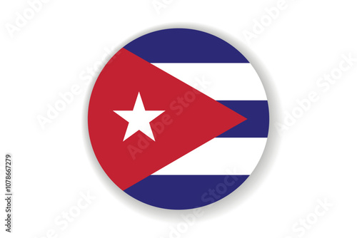 Free Download Flag of Cuba. Cuban national symbol in official colors. Template icon. Abstract vector background. Round glass light ball, 3D big bubble, sphere - GFXLoad