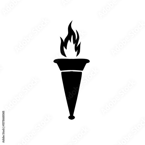 fire torch silhouette icon