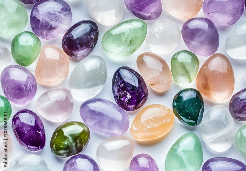 Pastel Tumbled Crystal Pebble Collection Pastel Tumbled Crystal Pebble Collection