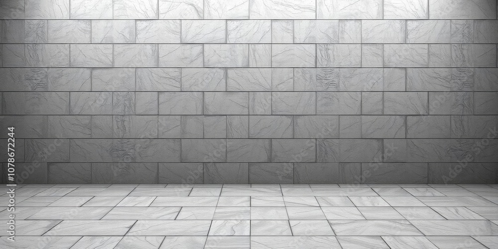 Futuristic 3D render of polished hexagonal tile wallpaper with concrete blocks background, wall, render Futuristic 3D render of polished hexagonal tile wallpaper with concrete blocks background, wall, render