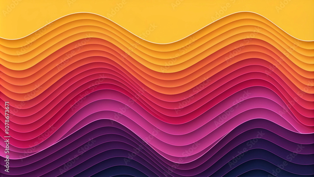 Abstract Colorful Wavy Paper Cut Background Abstract Colorful Wavy Paper Cut Background