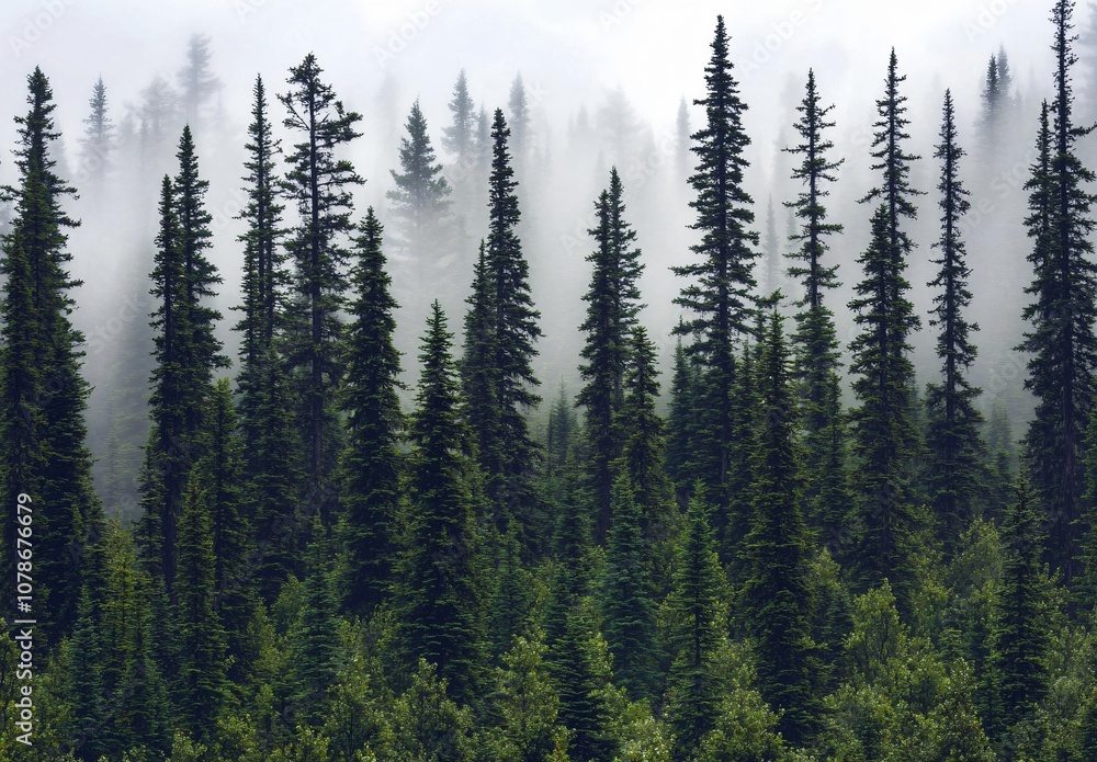 Misty Pine Forest Landscape Photography Misty Pine Forest Landscape Photography