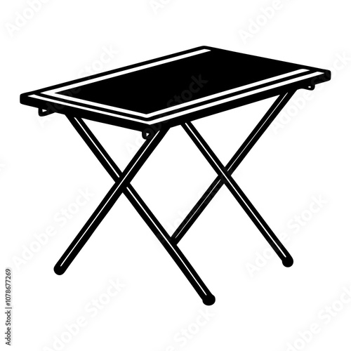 folding table isolated on white background