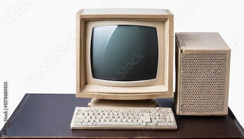 old tv and computer