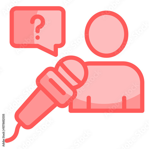 Media Interview Icon For Design Element