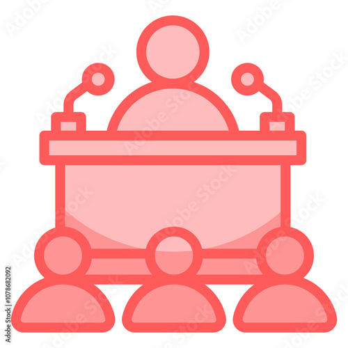 Press Conference Icon For Design Element