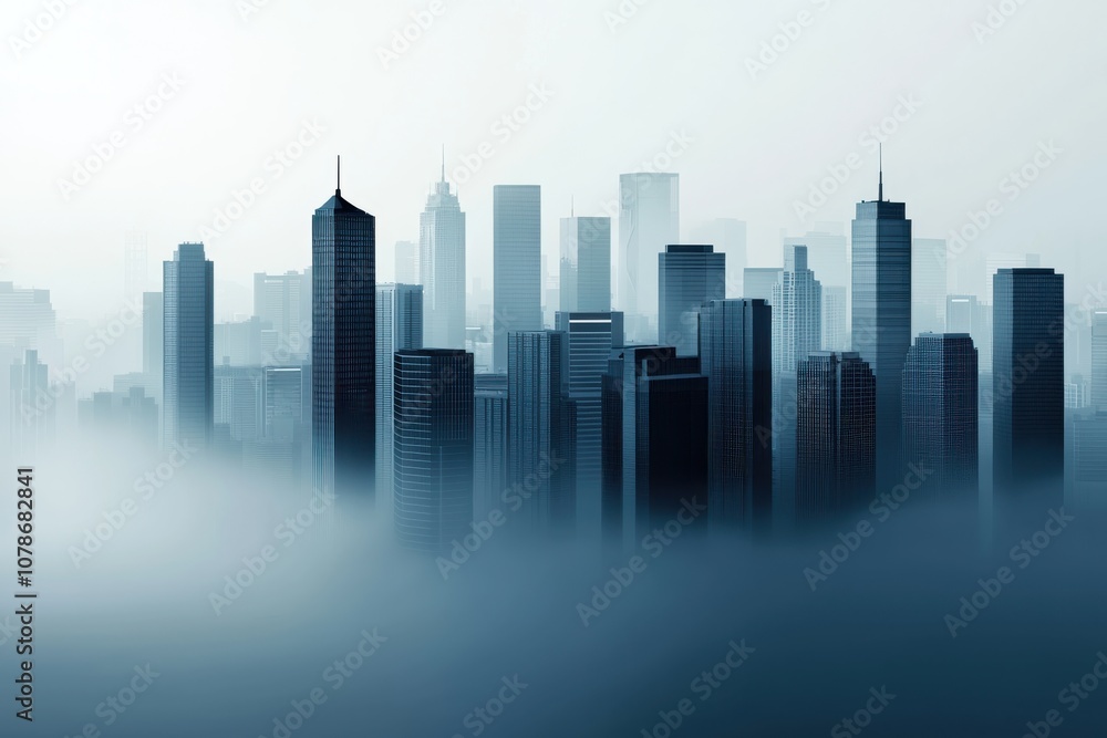 Naklejka premium Safeguarding urban business landscapes with robust cyber insurance and risk management strategies