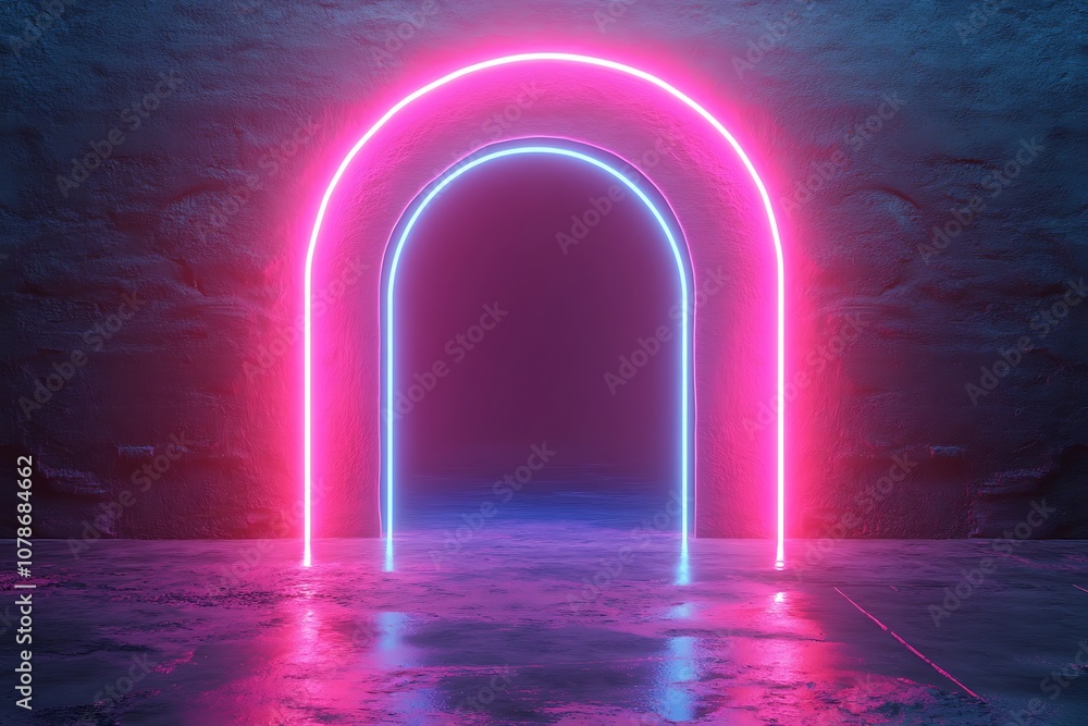 Digital shining neon glow effect Digital shining neon glow effect