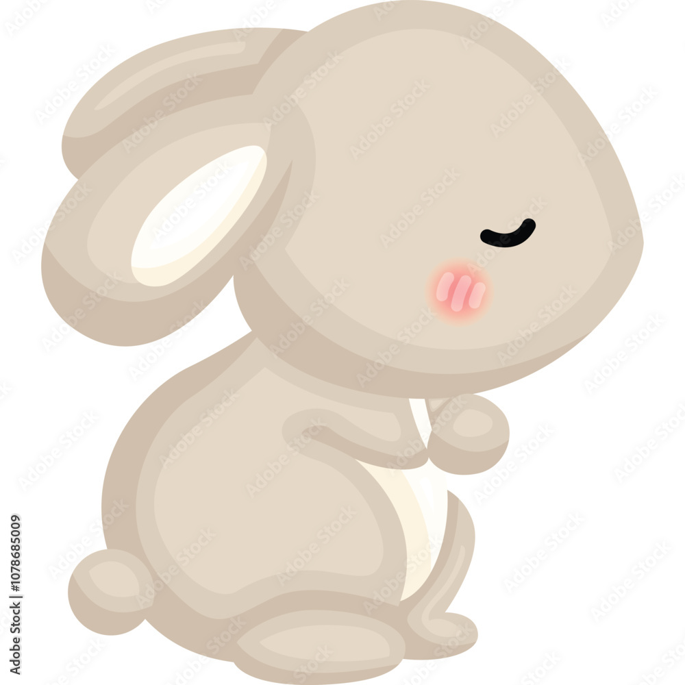 a vector of a cute rabbit a vector of a cute rabbit