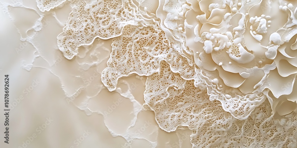 Delicate ivory background with a soft gold lace pattern. Delicate ivory background with a soft gold lace pattern.