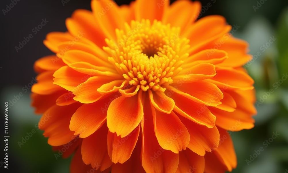 Vibrant orange flower in full bloom Vibrant orange flower in full bloom