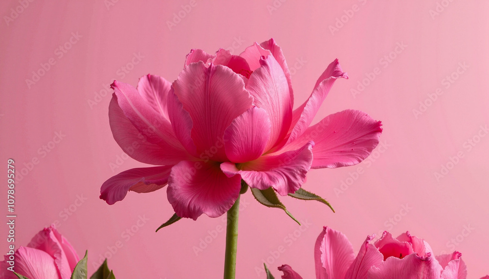 Beautiful flower on a pink background is pleasing to the eye Beautiful flower on a pink background is pleasing to the eye