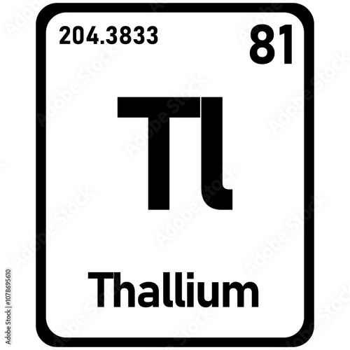 Billede på lærred thallium periodic element
