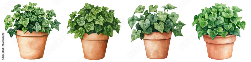 Lush cascading ivy plant potted in a terracotta container Vibrant green foliage creates a beautiful natural botanical decor element for home office or commercial interior design and styling Lush cascading ivy plant potted in a terracotta container Vibrant green foliage creates a beautiful natural botanical decor element for home office or commercial interior design and styling