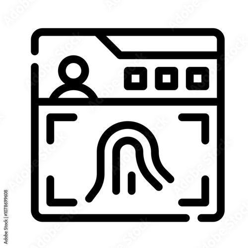 Icon Biometrics With Style Outline