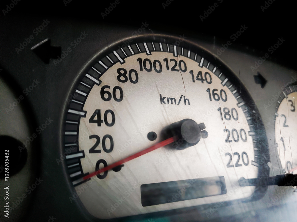 Old Speed Indicator From Old Car But Gold Old Speed Indicator From Old Car But Gold