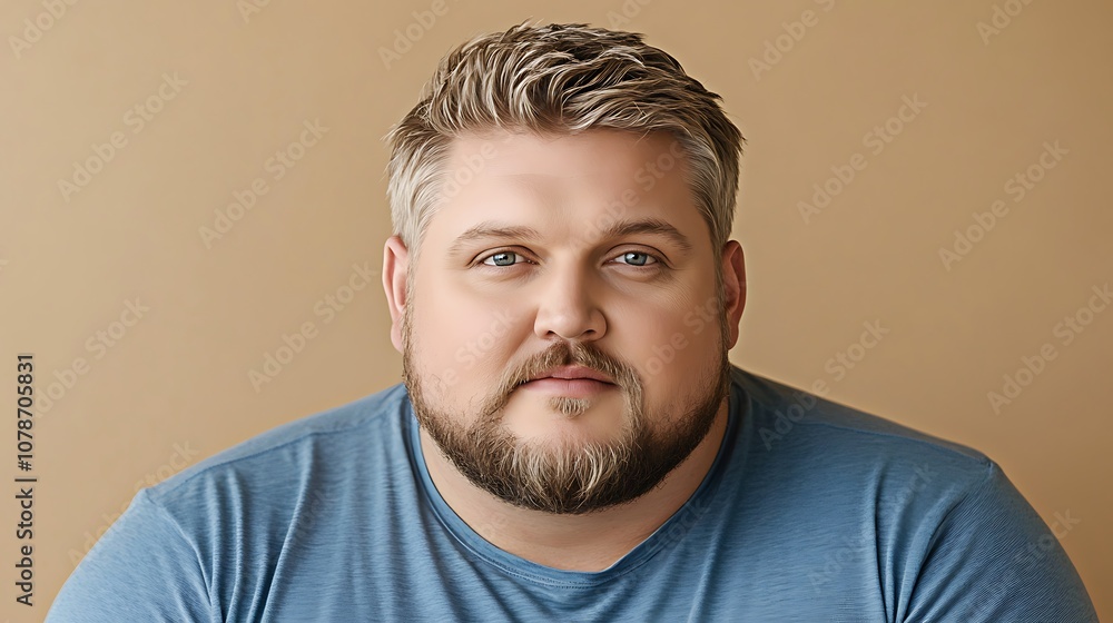 Confident man with stylish beard shows expressive personality in portrait photography Confident man with stylish beard shows expressive personality in portrait photography