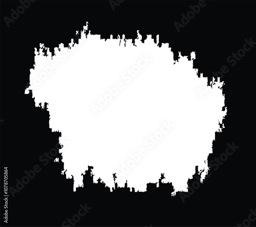 Grunge border vector background. Dirty and damaged backdrop. Vector grunge black frame with white background for your text. Computer designed grunge frame. White surface is covered with scratches