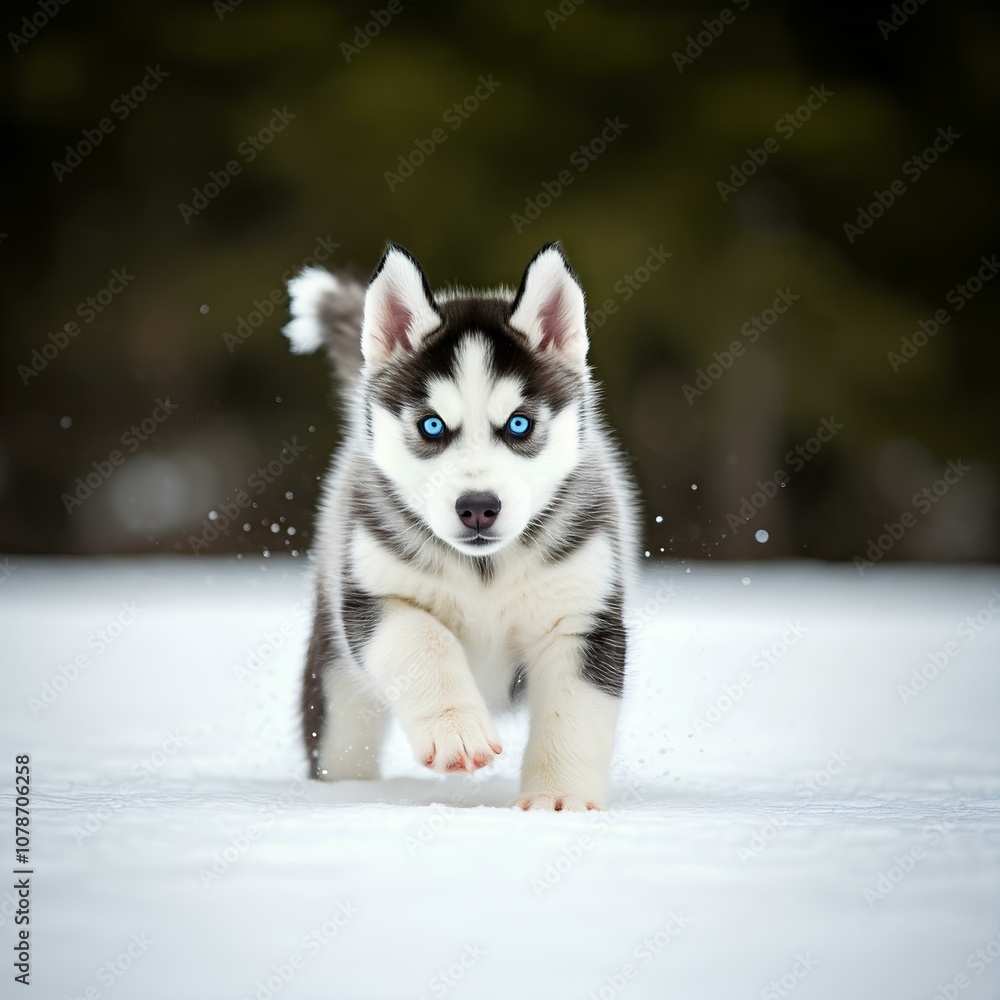 Naklejka premium siberian husky dog