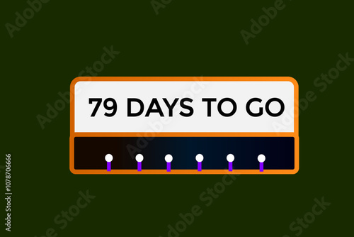 79 days to go, icon, stile, timer, countdown, clock, time,  background, template, 79  days to go, countdown, sticker, left banner, business, sale, label button
