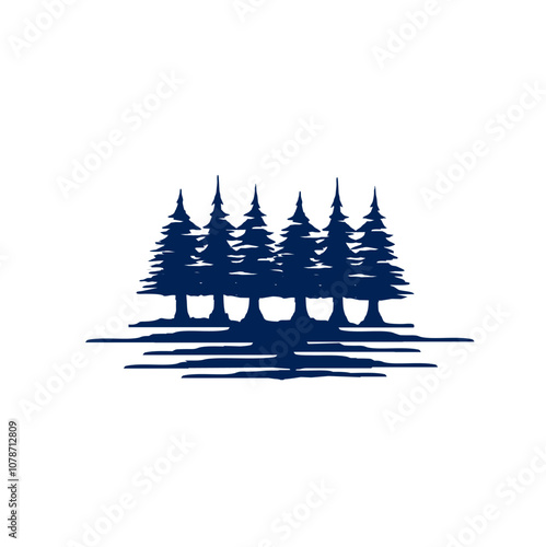 Pine tree icon vector