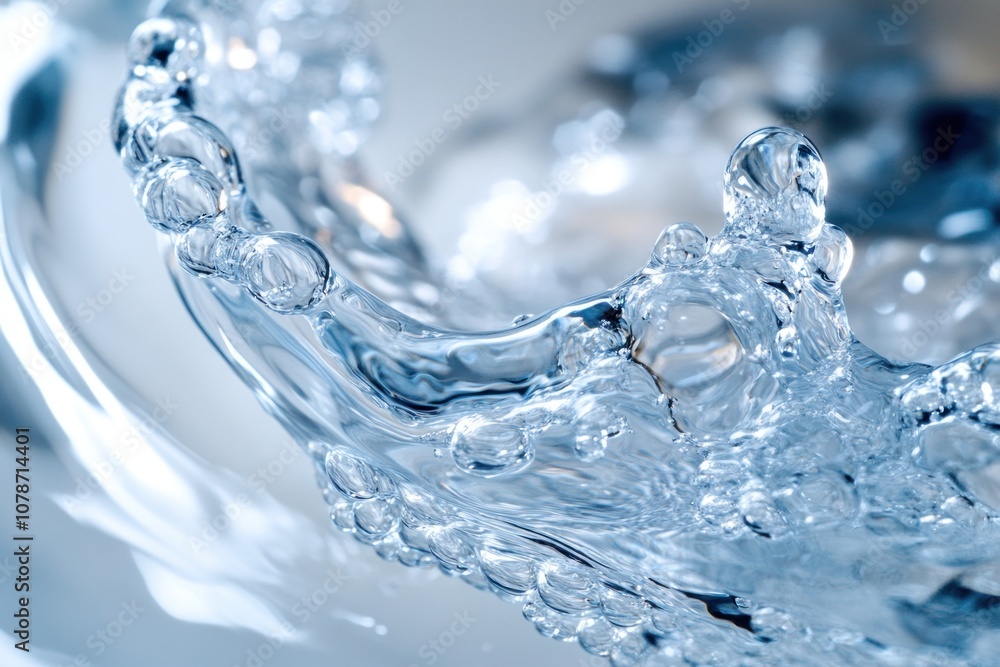 Closeup of a water splash, creating a dynamic and abstract pattern. Closeup of a water splash, creating a dynamic and abstract pattern.