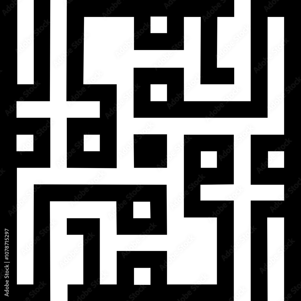 Kufic pattern with a white background Kufic pattern with a white background