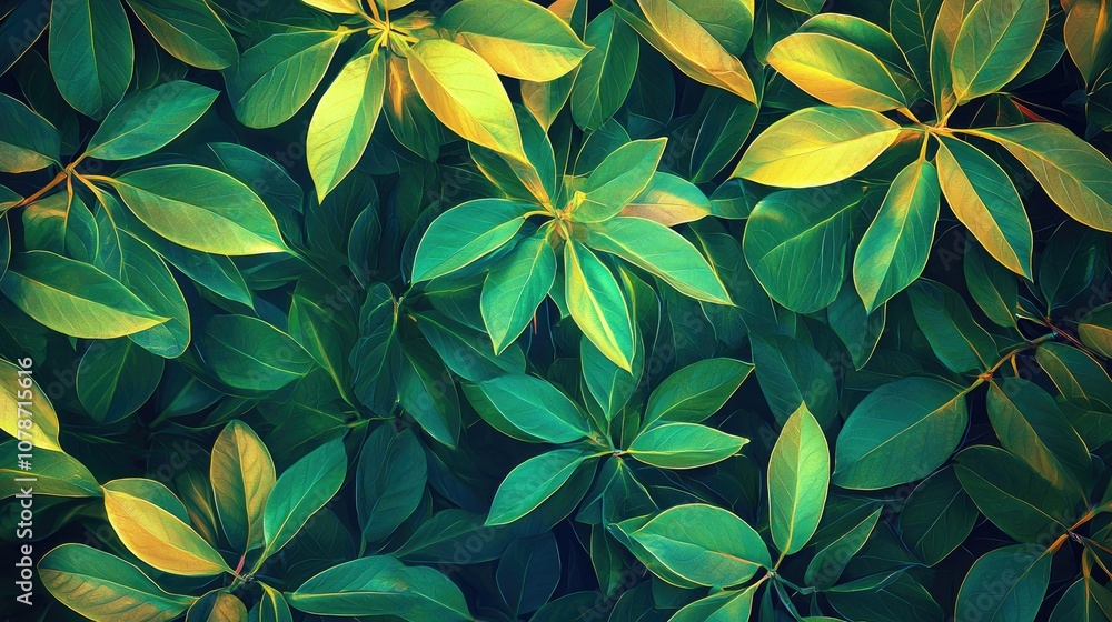 Lush green leaves background. Lush green leaves background.