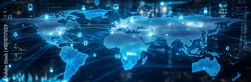 Global Connectivity Abstract World Map
