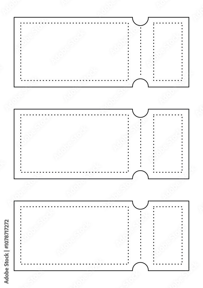 Ticket Template Vector for Events, Raffles, and Entry Passes