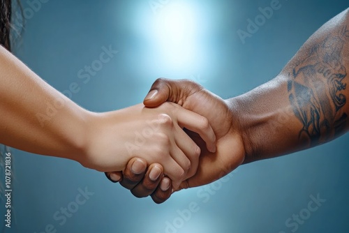 Couple Holding Hands, Symbol of Unity, Love and Loyalty, Interracial Relationship, Diverse Couple, Hands Together, Strong Bond, Commitment, Support, Togetherness, Partnership, Love Story, Romantic