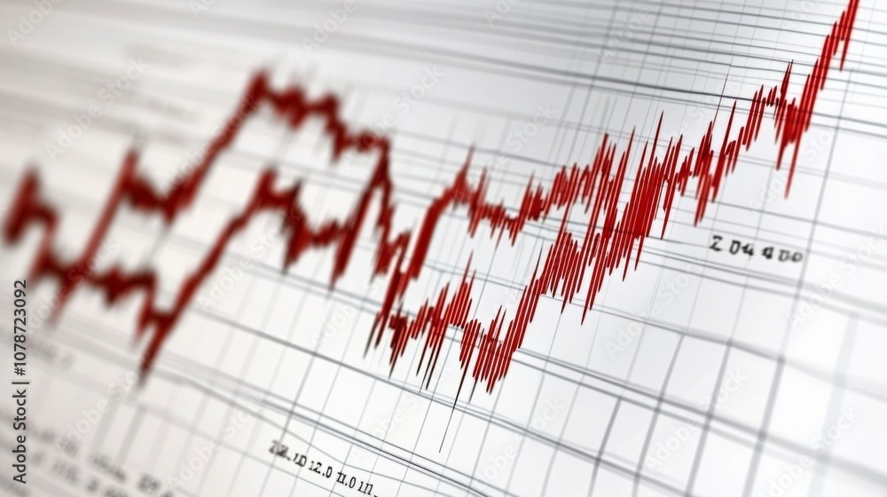 Financial Stock Market Graph Showing Economic Trends and Data Analysis Financial Stock Market Graph Showing Economic Trends and Data Analysis