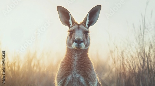 Wallpaper Mural Kangaroo on White Background for Digital and Creative Designs Torontodigital.ca