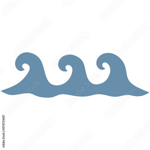 waves stylized isolated