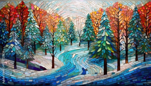 Winter's white veil drapes the steadfast pine, a silent poem of endurance.
