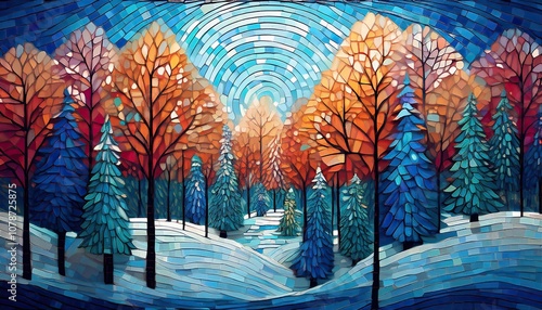 Frost-kissed pine, branches heavy with snow's tender, cold caress.
