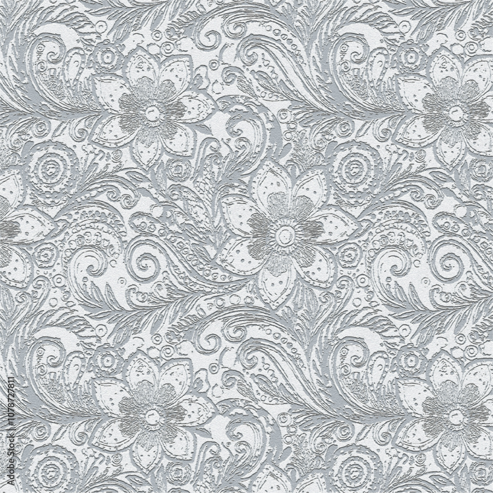Repeating background with embossed effect for textile, wallpaper, digital prints, packaging and other designs Repeating background with embossed effect for textile, wallpaper, digital prints, packaging and other designs