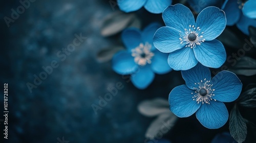 Blue Flowers Close Up