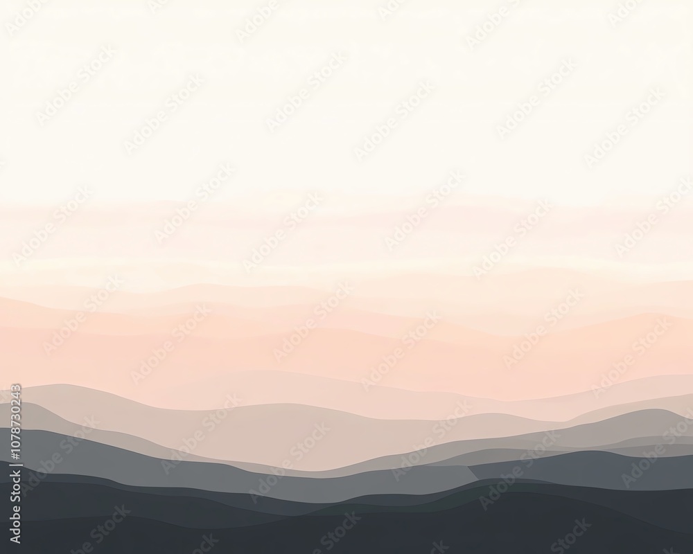 Fototapeta premium colorful abstract gradient background design Serene gradient landscape with soft hues.