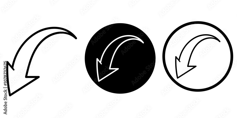 Arrows vectors icon set Arrows vectors icon set