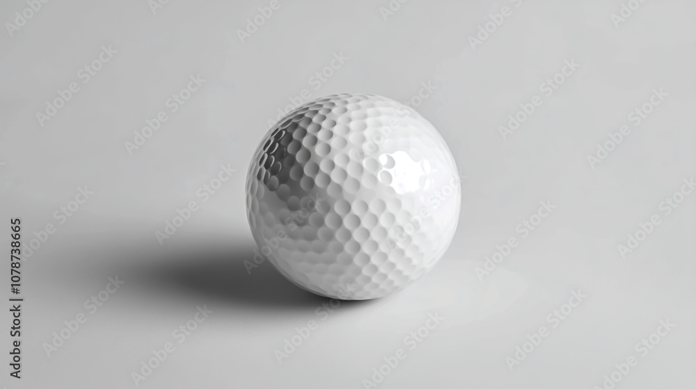 A white golf ball isolated on a white background, studio shot, photorealistic A white golf ball isolated on a white background, studio shot, photorealistic