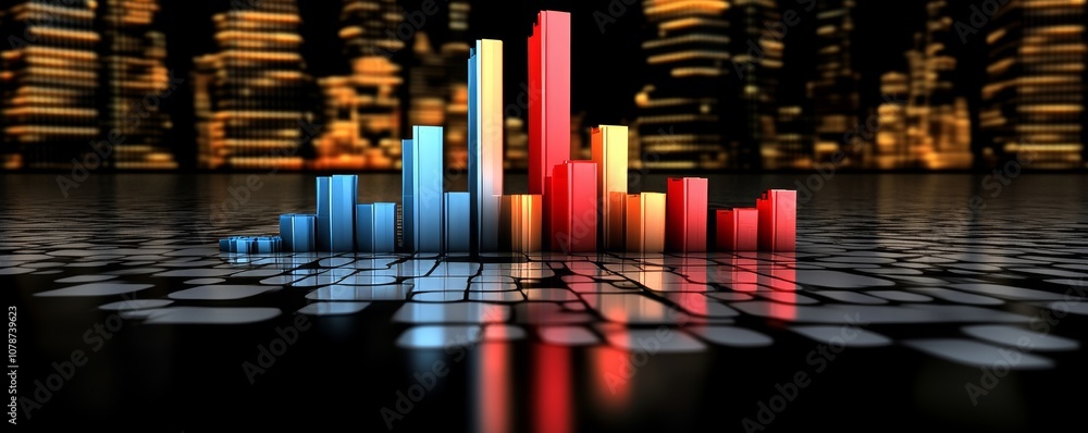 Close-Up of a Candlestick Chart on a Computer Screen Depicting the Stock Market Close-Up of a Candlestick Chart on a Computer Screen Depicting the Stock Market