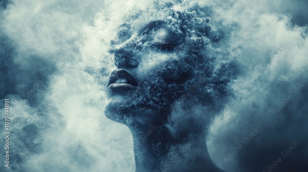 Woman Disappearing in the Clouds Woman Disappearing in the Clouds