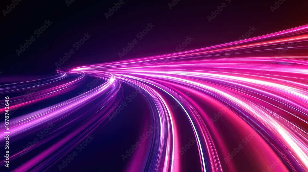 Abstract neon speed rays in bright pink and purple, streaking through a dark background with high-speed light movement. Abstract neon speed rays in bright pink and purple, streaking through a dark background with high-speed light movement.